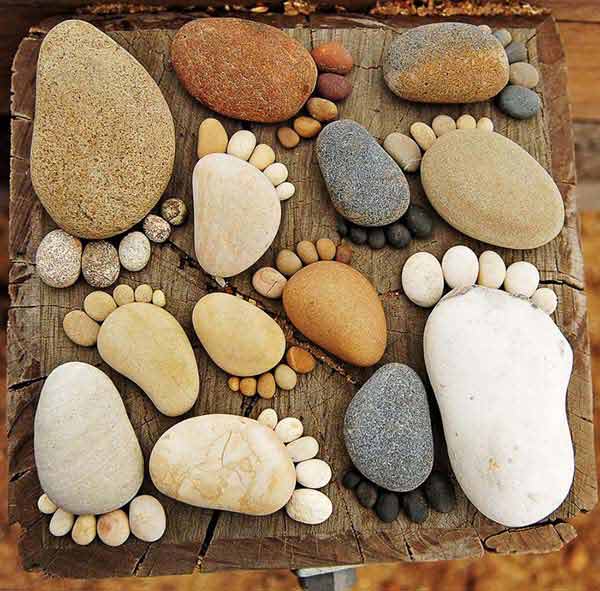 Más ideas fabulosas para decorar tu jardín con piedras de colores